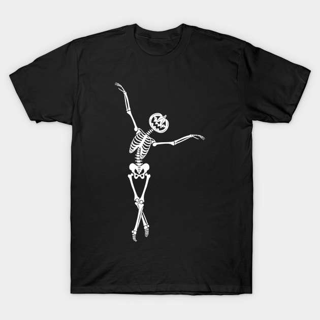 Halloween Skull For Women Dancing Skeleton Tee Shirt T-Shirt by drag is art